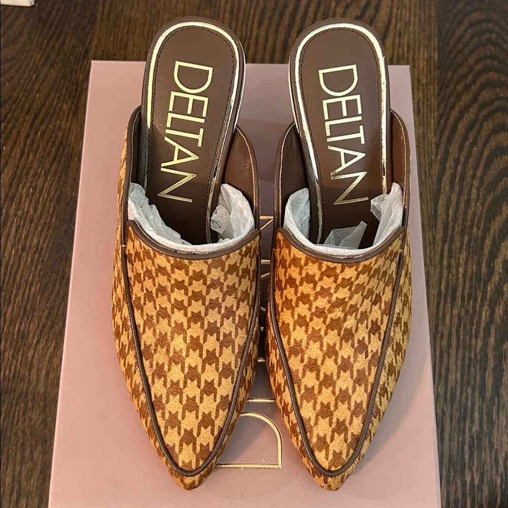 Deltan Houndstooth Mules - Picture 7 of 9